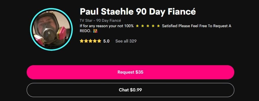 90 Day Fiance - Paul Staehle Cameo Sale