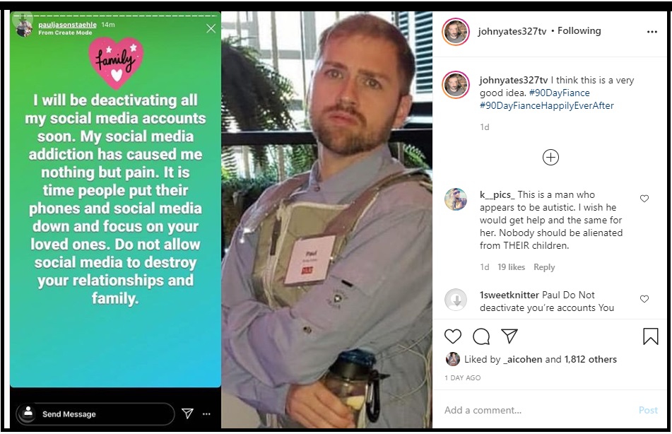 90 Day Fiance - Paul Staehle to Deactivate Social Media