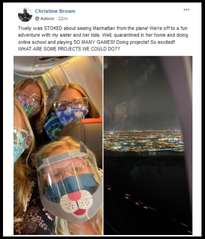 Sister Wives - Christine Brown On Plane With Daughters