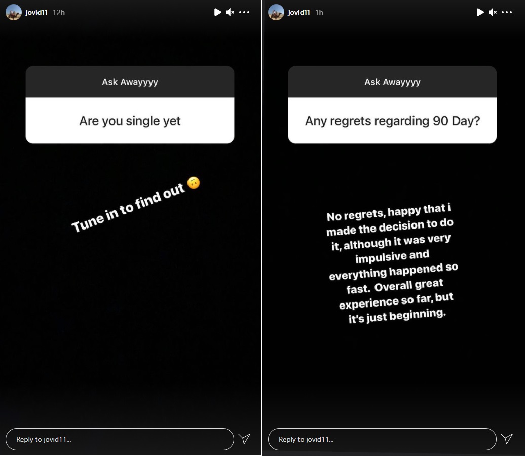 Jovi Dufren Answers 3 Instagram