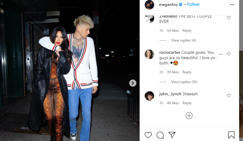 Megan Fox Instagram Post, Fan Comments
