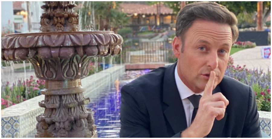 Chris Harrison on the set of The Bachelor. (Photo by Chris Harrison/Instagram)