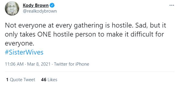 Sister Wives Kody Brown Post Twitter