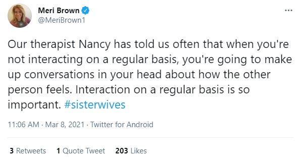 Sister Wives Meri Brown Post 1 Twitter