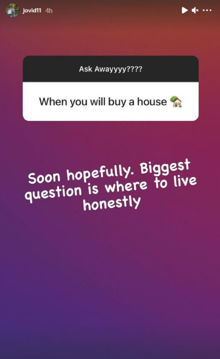 Jovi Post Instagram