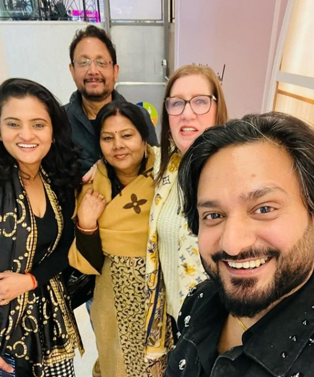 Jenny Slatten With Sumit Singh & His Family, From 90 Day Fiance, TLC, Sourced From @jan_frmsan Instagram
