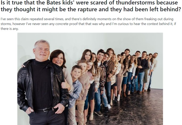 Kelly Jo Bates & Gil Bates's Children From Bringing Up Bates, Sourced From @thebatesfam Instagram / Reddit